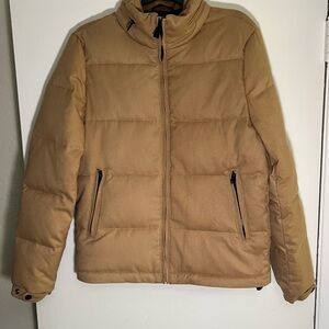 Men's Tan Puffer Jacket